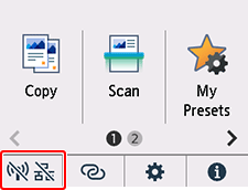 HOME screen: Select Network